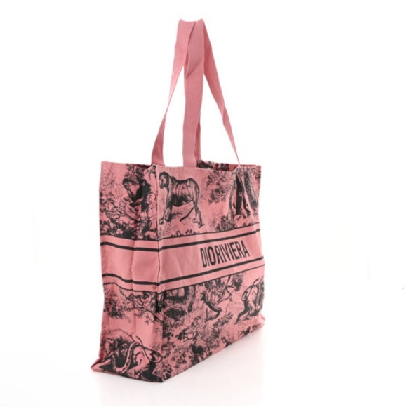 CHRISTIAN DIOR 
Canvas Dioriviera Tote Pink Grey new - Picture 6 of 6